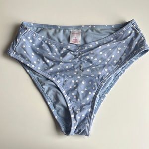 Blue Polka Dot Bikini Bottom